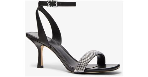 michael kors carrie sandal|Carrie Embellished Leather Sandal .